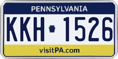 PA license plate KKH1526