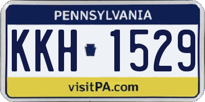 PA license plate KKH1529