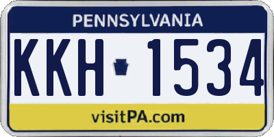 PA license plate KKH1534