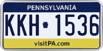 PA license plate KKH1536