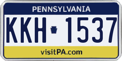 PA license plate KKH1537