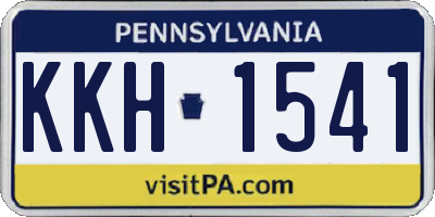 PA license plate KKH1541