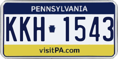 PA license plate KKH1543