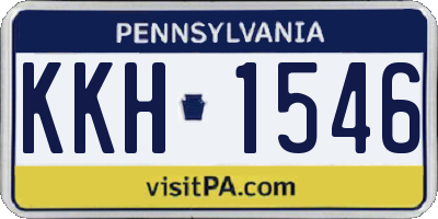 PA license plate KKH1546