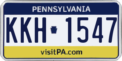 PA license plate KKH1547