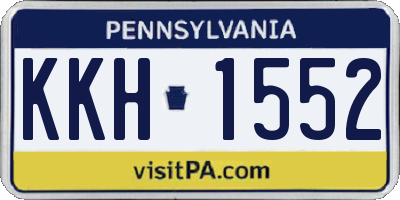 PA license plate KKH1552