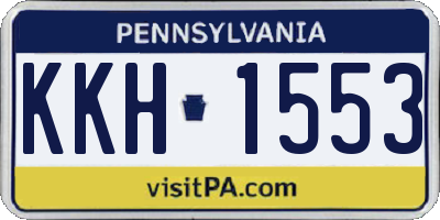 PA license plate KKH1553