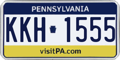 PA license plate KKH1555
