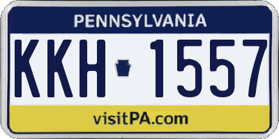 PA license plate KKH1557