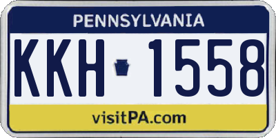 PA license plate KKH1558