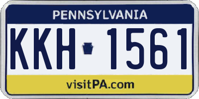 PA license plate KKH1561