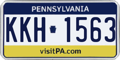 PA license plate KKH1563