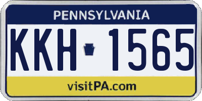 PA license plate KKH1565