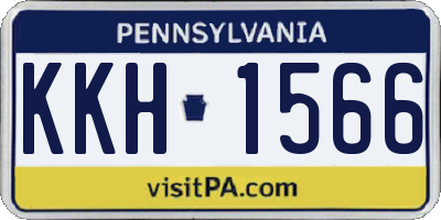 PA license plate KKH1566
