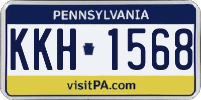 PA license plate KKH1568