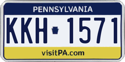 PA license plate KKH1571