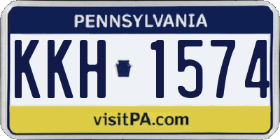 PA license plate KKH1574