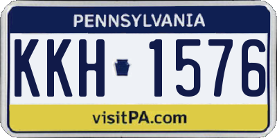 PA license plate KKH1576