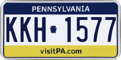 PA license plate KKH1577