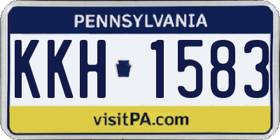 PA license plate KKH1583