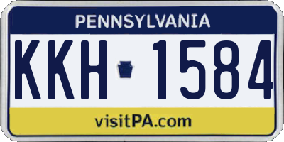 PA license plate KKH1584