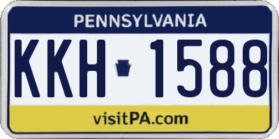 PA license plate KKH1588