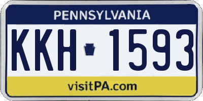 PA license plate KKH1593