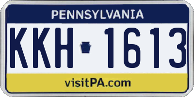 PA license plate KKH1613