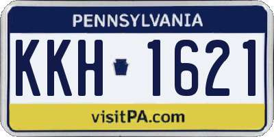 PA license plate KKH1621