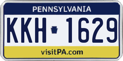 PA license plate KKH1629