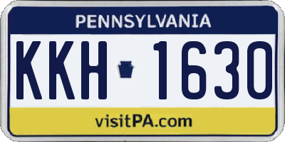 PA license plate KKH1630
