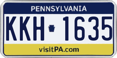 PA license plate KKH1635
