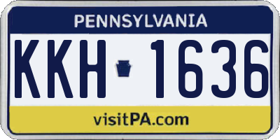 PA license plate KKH1636