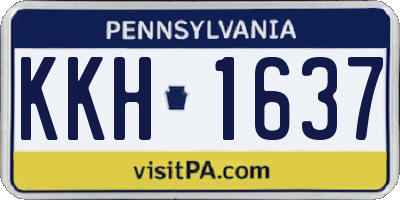PA license plate KKH1637