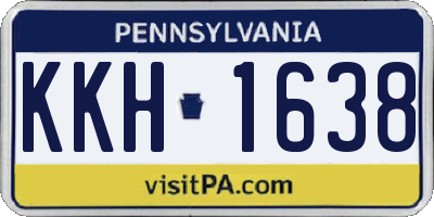 PA license plate KKH1638
