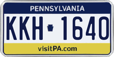 PA license plate KKH1640