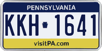 PA license plate KKH1641