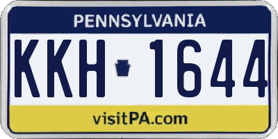 PA license plate KKH1644