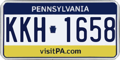 PA license plate KKH1658