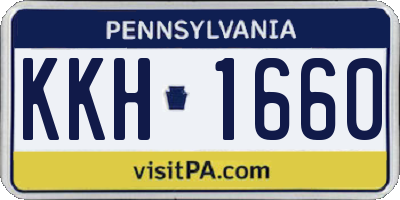 PA license plate KKH1660