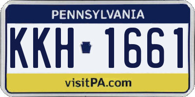 PA license plate KKH1661