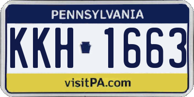 PA license plate KKH1663