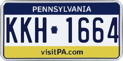 PA license plate KKH1664