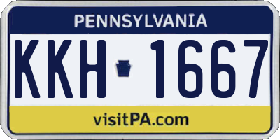 PA license plate KKH1667