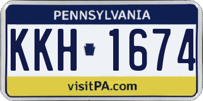 PA license plate KKH1674