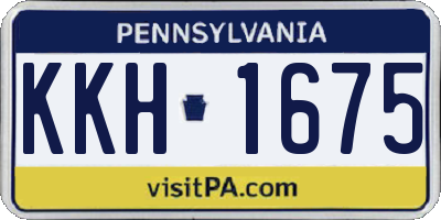 PA license plate KKH1675