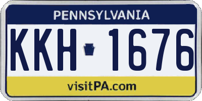 PA license plate KKH1676