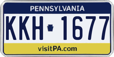 PA license plate KKH1677