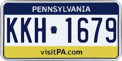 PA license plate KKH1679