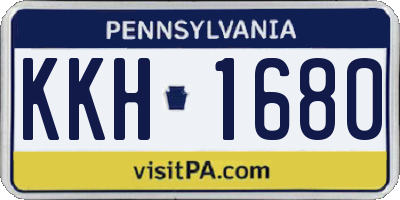 PA license plate KKH1680